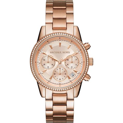 montre michael kors femme rose gold|Michael Kors watch model nadja.